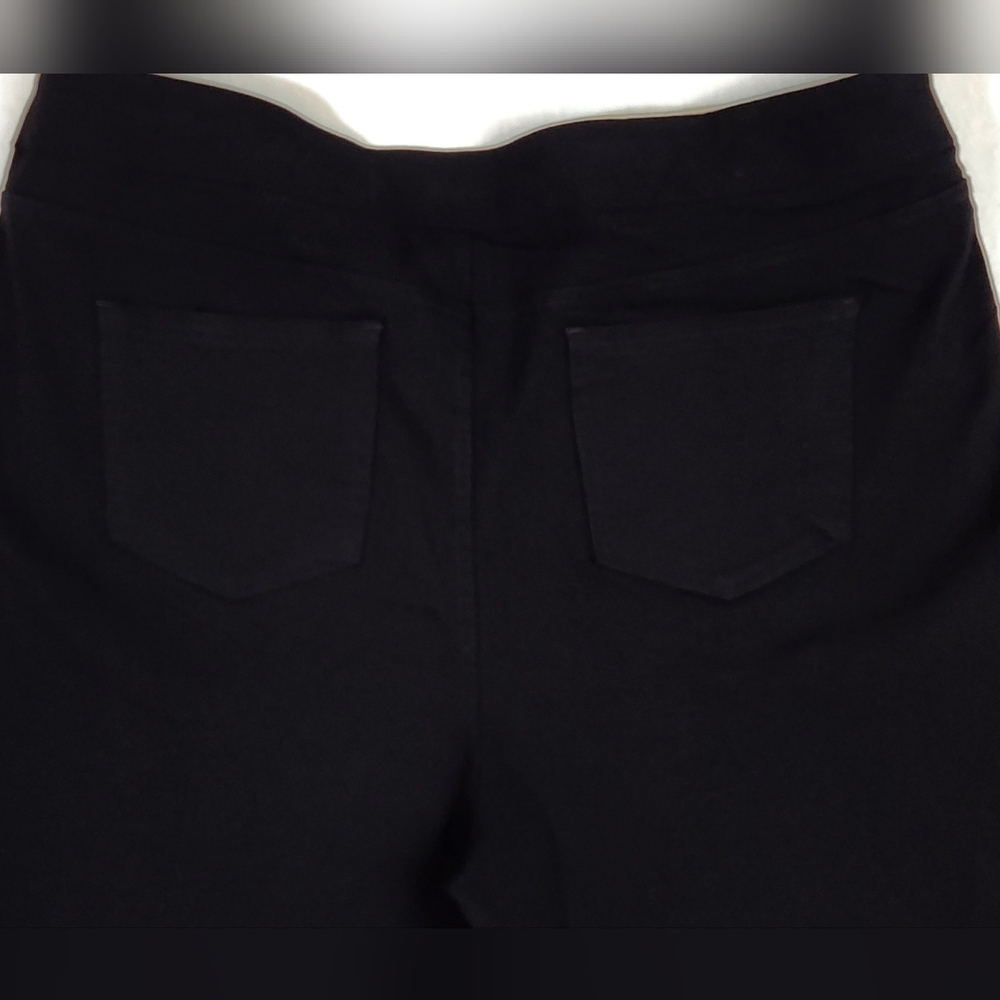 WOMEN'S MARIO SERRANI ITALY PULL ON COMFORT STRETCH FABRIC CAPRI! BLACK SIZE XL - Picture 4 of 6